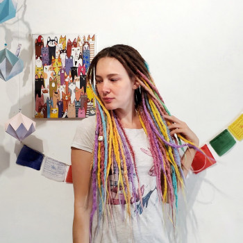 Натуральные дреды удлиненные канекалоном