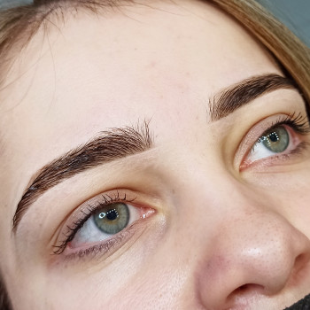 После коррекции и окрашивания профкрасителем