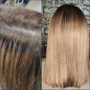 коричневий колір волосся