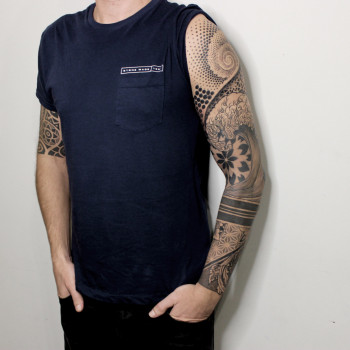 Тату для хлопців рукав квітка життя, фото - Тату салон Smith&Tailor