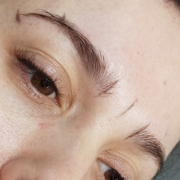 Начинаем коррекцию) Разметка архитектуры бровей.