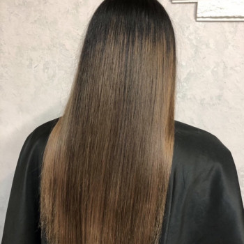 Сложное окрашивание шатуш цвет волос шатен, фото - Парикмахер-колорист Регина Машевская