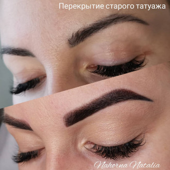 Перекрытие старого татуажа
