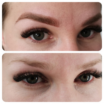 Пудровые брови