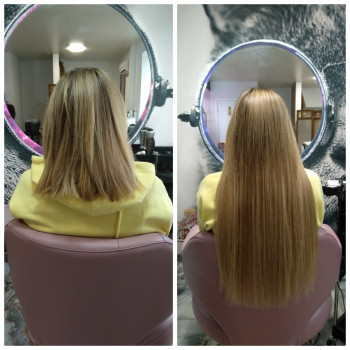 150 грами, 325 прядей, длина 65 см