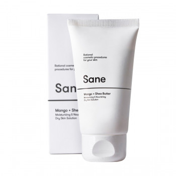Крем для обличчя Sane Mango + Shea Butter з олією манго та ши, для сухої шкіри, 40 мл
