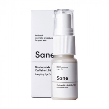 Крем для шкіри навколо очей Sane Niacinamide + Caffeine 1.5% Energizing Eye Cream від темних кіл та набряків з кофеїном, 10 мл