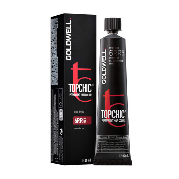 Стійка професійна фарба для волосся Goldwell Topchic Permanent Hair Color 6RR MAX Dramatic Red, 60 мл