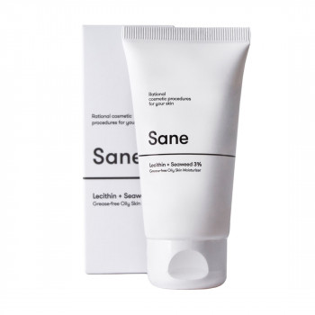 Крем для обличчя Sane Face Cream для жирної шкіри з лецитином + морські водорості 3%, 40 мл