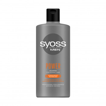 Чоловічий шампунь Syoss Men Power Shampoo, для нормального волосся, 440 мл