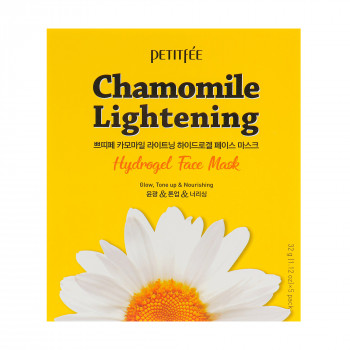 Гідрогелева освітлювальна маска для обличчя Petitfee & Koelf Chamomile Lightening Hydrogel Face Mask з екстрактом ромашки, 1 шт