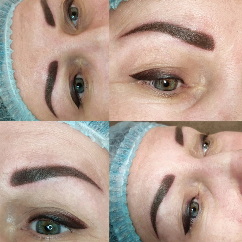 Татуаж бровей и стрелочек с теневой растушевкой, фото - Косметолог Наталья Солодухина