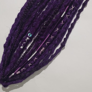 Комплект фактурных дред на затылок