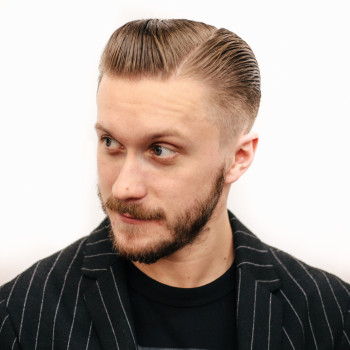 Стрижка Side Part 
Product Shiner Gold Heavy Hold Pomade
