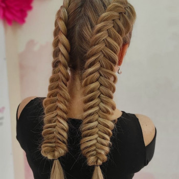 Плетение волос французская коса, фото - Парикмахер-стилист Юлия Кармазин
