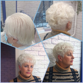 Биозавивка завивка волос засивканасивину сивеволосся, фото - парикмахер Ирина Ситник