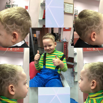 Детские стрижки с рисунками.