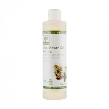 Розслаблювальний оливковий гель для душу BIOselect Olive Shower Gel Relaxing з диктамелієй, липою та ромашкою, 250 мл