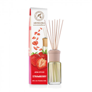 Аромадифузор Ароматика Strawberry Полуниця, з комплектом бамбукових паличок, 50 мл