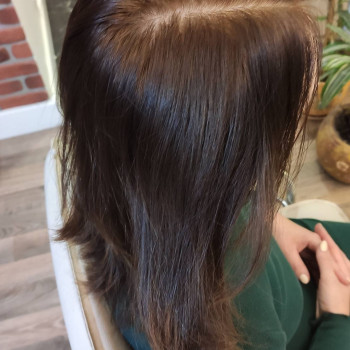 Волосы до процедуры/есть косметическая база