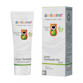 Дитяча зубна паста Dentissimo Junior Toothpaste Natural Apple Flavor від 6 років, 50 мл