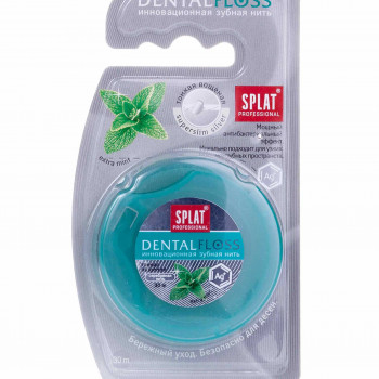 М'ятна зубна нитка SPLAT Dental Floss з волокнами срібла, 30 м