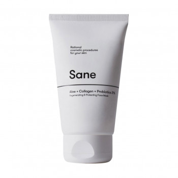 Маска для обличчя Sane Aloe + Collagen + Probiotics 2% Regenerating Protecting Face Mask, 75 мл
