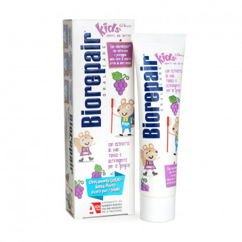 Дитяча зубна паста Biorepair Kids Milk Teeth Веселий мишонок, зі смаком винограду, 50 мл