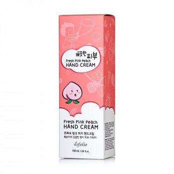 Крем для рук Esfolio Pure Skin Fresh Pink Peach Hand Cream з екстрактом рожевого персика, 100 мл