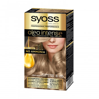 Безаміачна стійка фарба для волосся SYOSS Oleo Intense з олією-активатором 8-05 Натуральний блонд, 115 мл