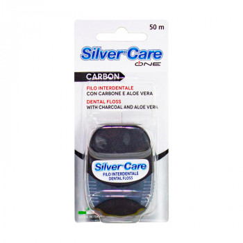 Зубна нитка Silver Care Carbon, 50 м