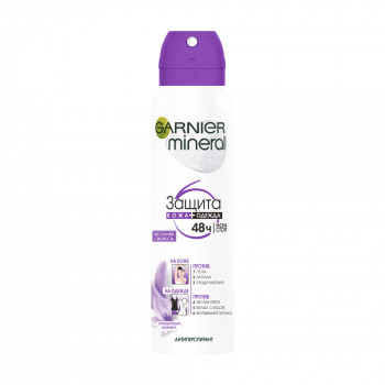 Дезодорант-антиперспірант GARNIER Mineral Захист 6 в 1, 48H, шкіра + одяг, нон-стоп, жіночий, 150 мл