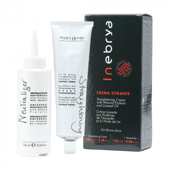 Набір Inebrya Сrema Stirante Kit Modo-Dose для хімічного випрямлення волосся, 2 предмети