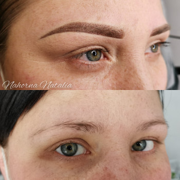 Пудровые брови