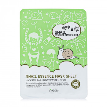 Тканинна маска для обличчя Esfolio Pure Skin Snail Essence Mask Sheet з муцином равлика, 25 мл