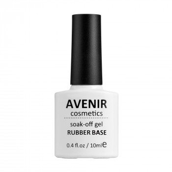 Каучукове базове покриття Avenir Cosmetics Soak-Off Rubber Base, 10 мл