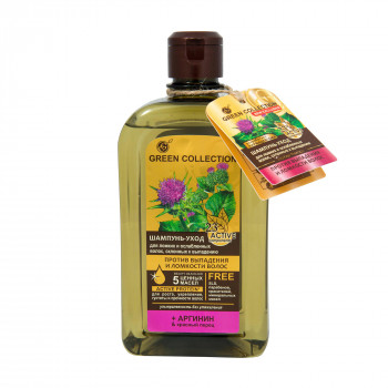 Шампунь-догляд для волосся GREEN COLLECTION Проти випадіння та ламкості волосся, 500 мл