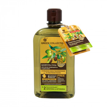 Шампунь-догляд для волосся GREEN COLLECTION Глибоке відновлення та ультраживлення, 500 мл