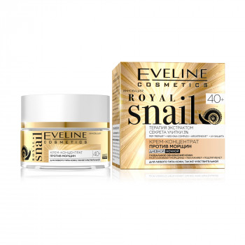 Інтенсивний крем-концентрат для обличчя Eveline Cosmetics Royal Snail 40+  проти зморшок, 50 мл
