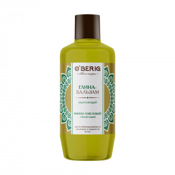 Глина-бальзам Acme O'Berig Винно-хмельовий з білою глиною, для комбінованого та схильного до жирності волосся, 500 мл