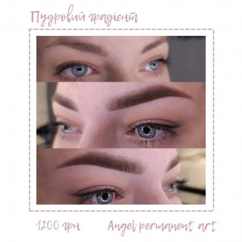 Пудровый татуаж бровей
                    Бровист Ангелина Киев