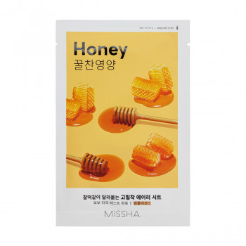 Живильна тканинна маска для обличчя Missha Airy Fit Sheet Mask Honey з екстрактом меду, 19 г