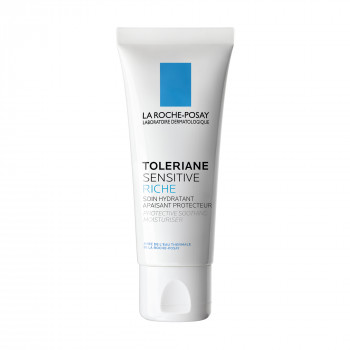 Зволожувальний крем для обличчя La Roche-Posay Toleriane Sensitive Riche для захисту та заспокоєння сухої чутливої шкіри, 40 мл