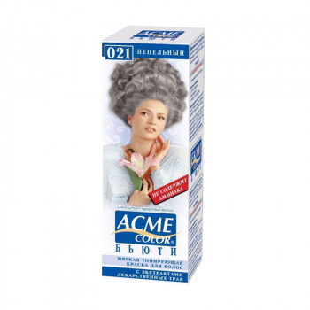 Безаміачна тонувальна фарба для волосся Acme Color Beauty 021 Попелястий, 50 мл
