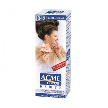 Безаміачна тонувальна фарба для волосся Acme Color Beauty 042 Каштановий, 50 мл
