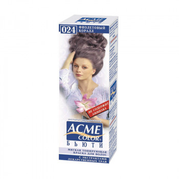 Безаміачна тонувальна фарба для волосся Acme Color Beauty 024 Фіолетовий корал, 50 мл