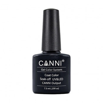 Гель-лак для нігтів Canni Gel Color System Color Coat Soak-off UV&LED 132 Темний антрацитовий, 7.3 мл