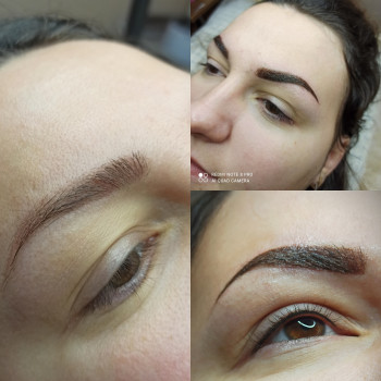 Пудрове напилення брівок