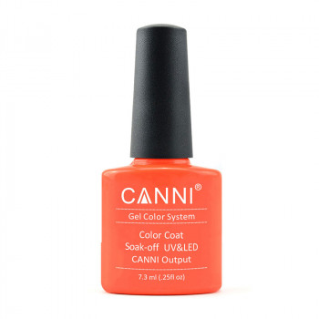 Гель-лак для нігтів Canni Gel Color System Color Coat Soak-off UV&LED 142 Яскраво-помаранчевий, 7.3 мл