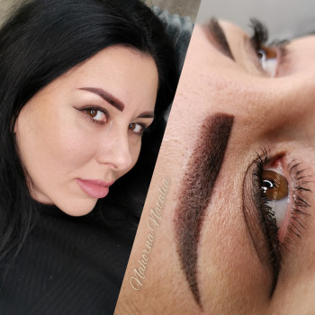 Перекрытие старого татуажа бровей